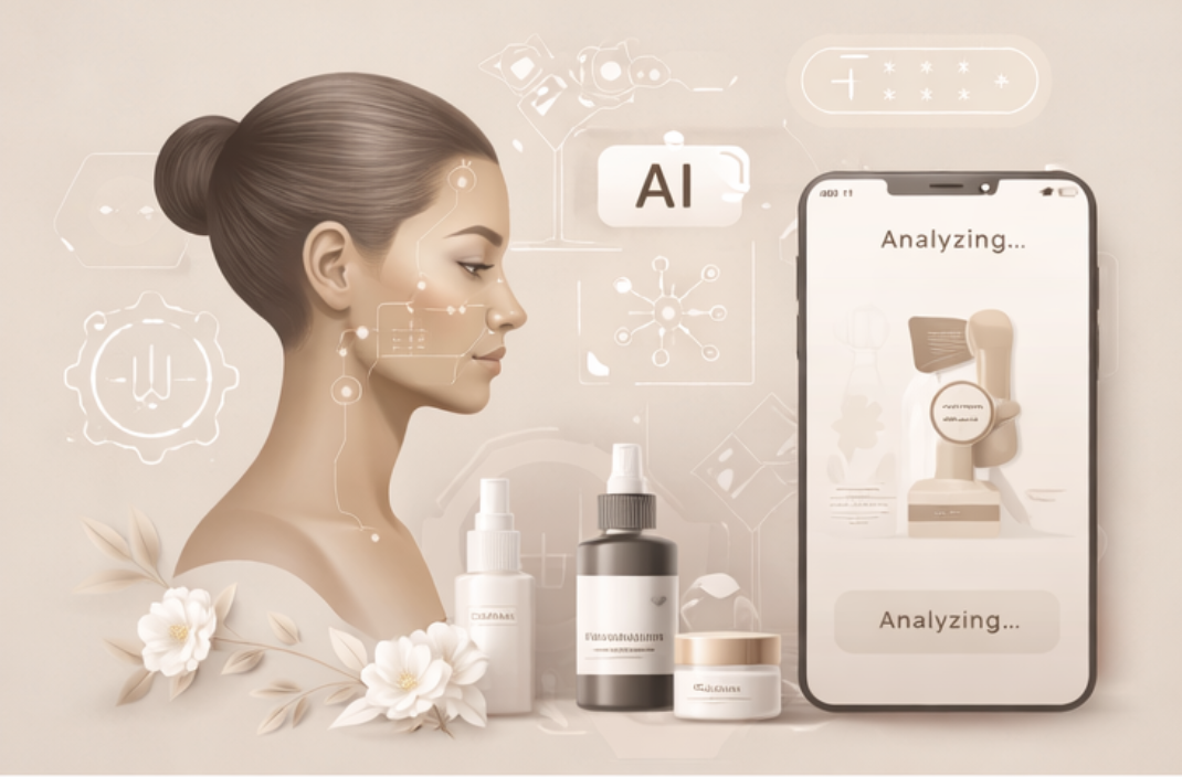 AI skin analysis concept